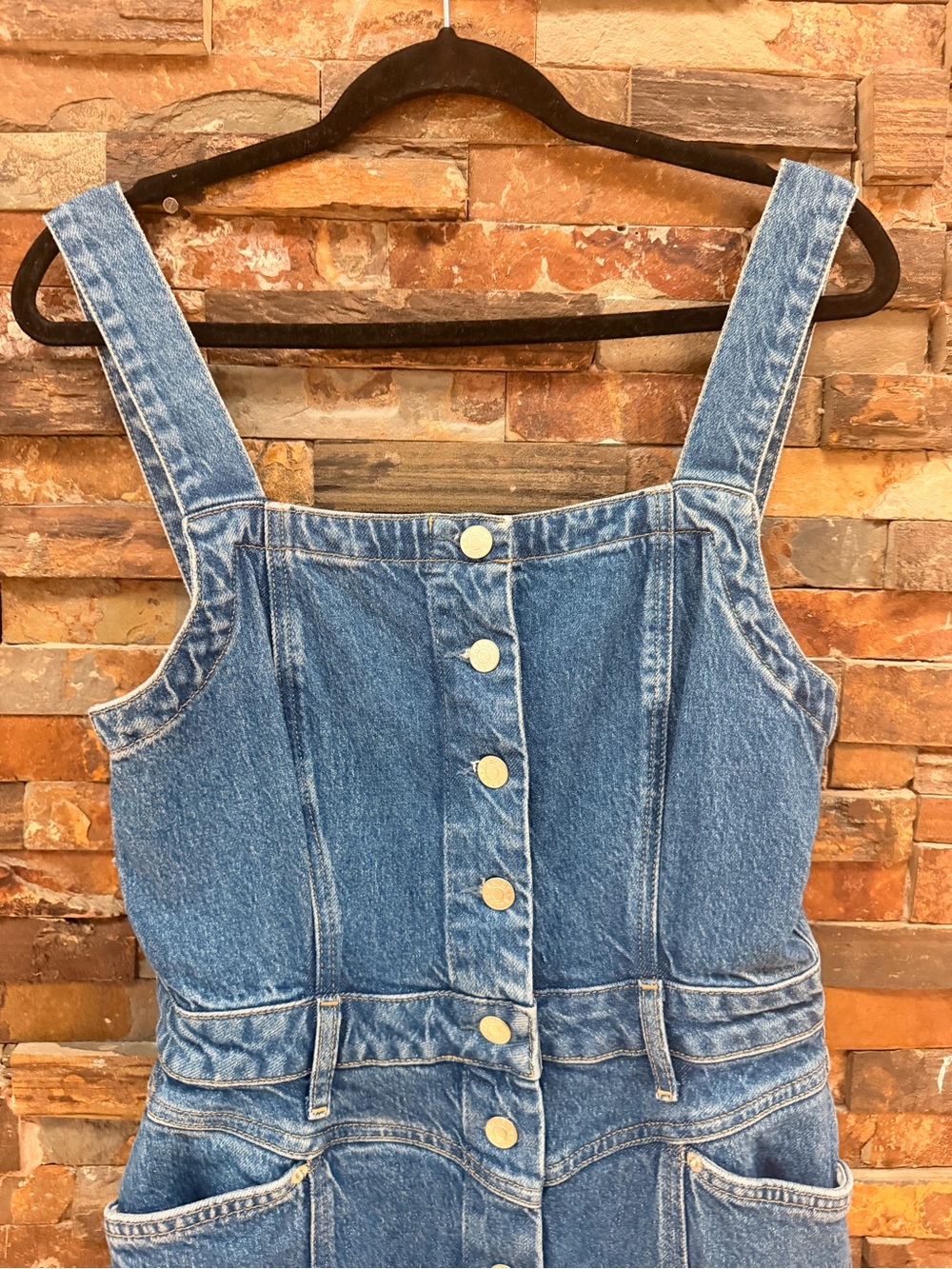 Rails Denim Button-Front Dress - Picture 2 of 11